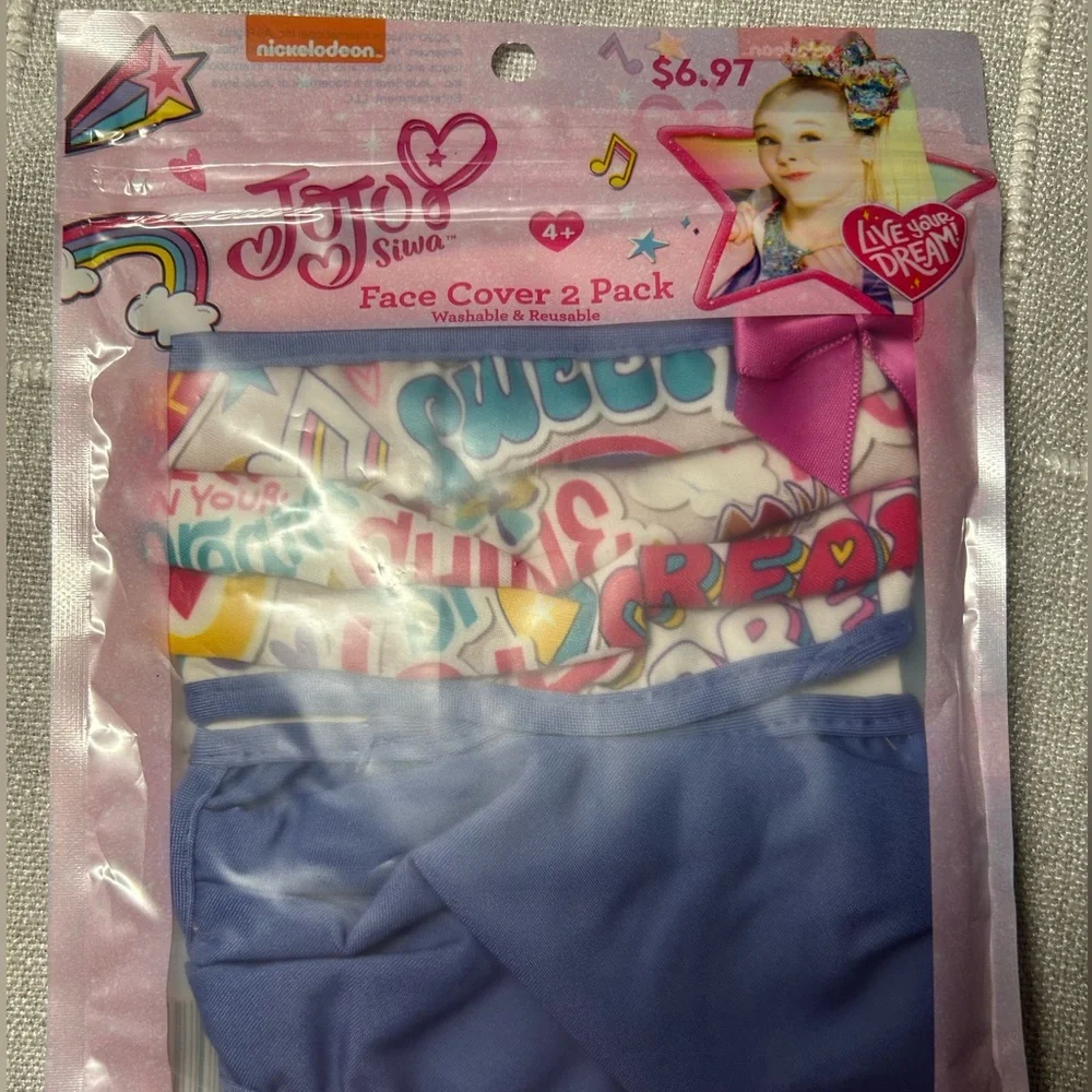 JoJo Siwa Face Masks (2 face masks total)